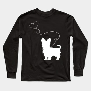 Dog Cute Yorkshire Terriers Heart Long Sleeve T-Shirt